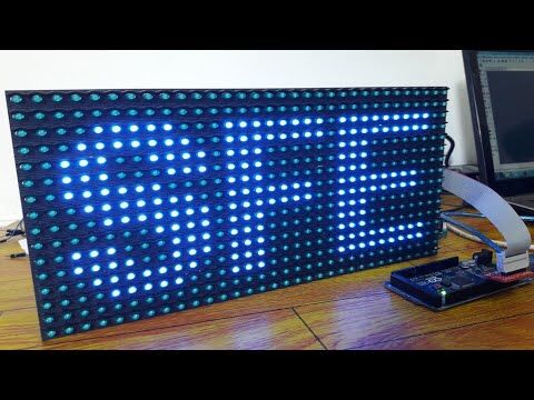 Scrolling Text display on P10 LED display board using Arduino