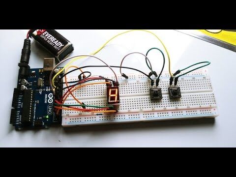 7 Segment Counter 0 9 With Push Buttons up and Down